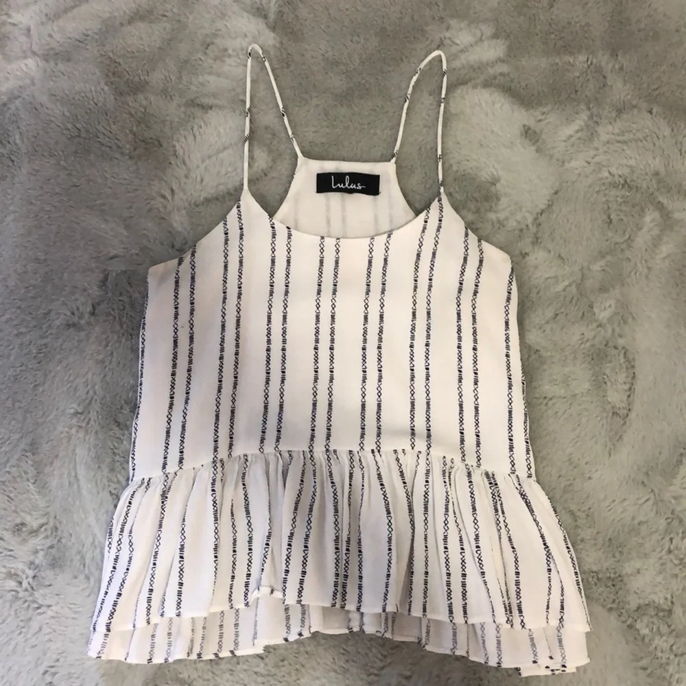Lulu’s Peplum Racerback Tank - Picture 1 of 5